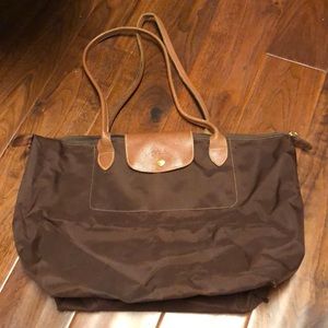 Large brown Longchamp tote
